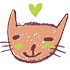 peach cat face